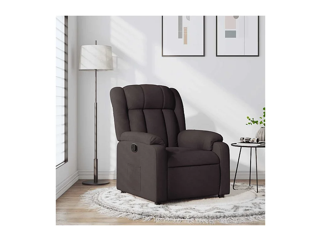 Fauteuil inclinable Marron foncé Tissu