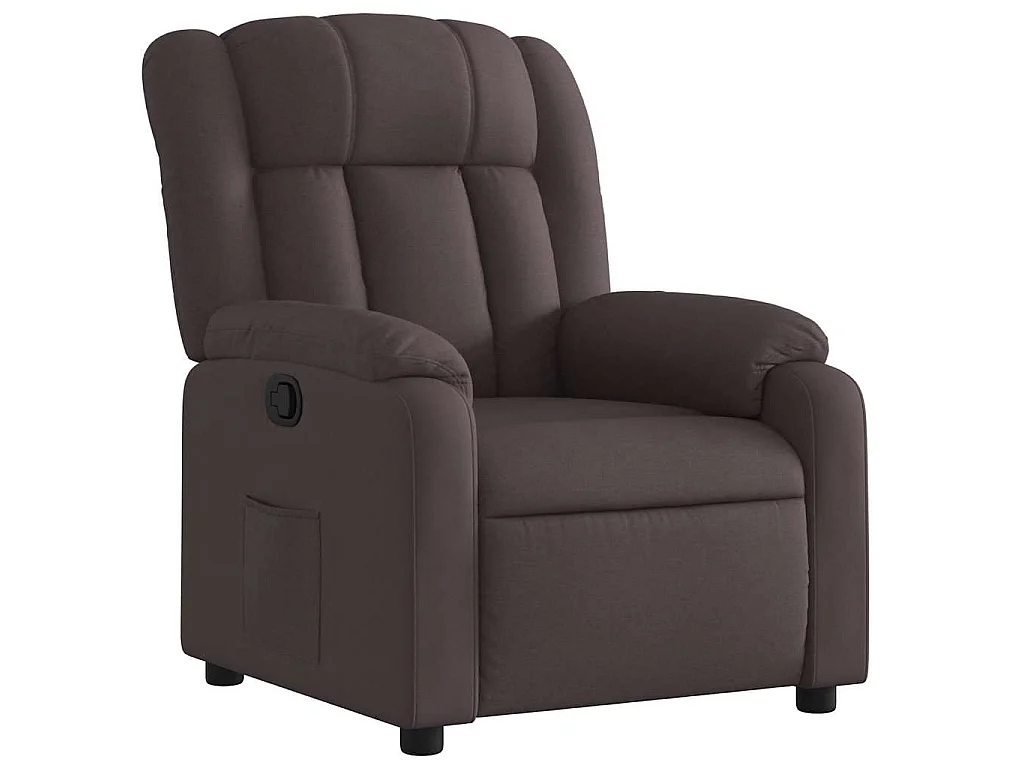 Fauteuil inclinable Marron foncé Tissu