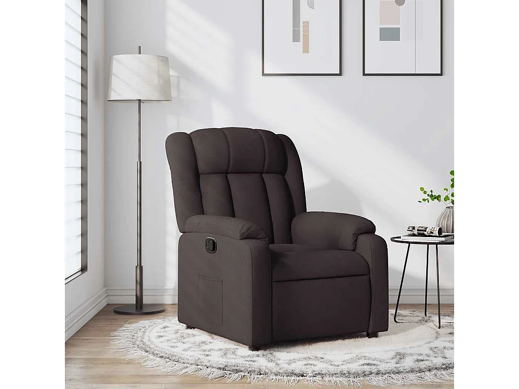 Fauteuil inclinable Marron foncé Tissu