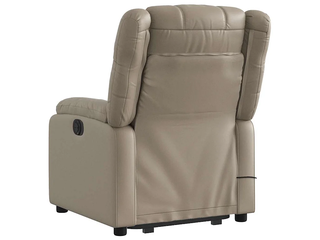 Poltrona Alzapersona Massaggio Elettrica Cappuccino Similpelle