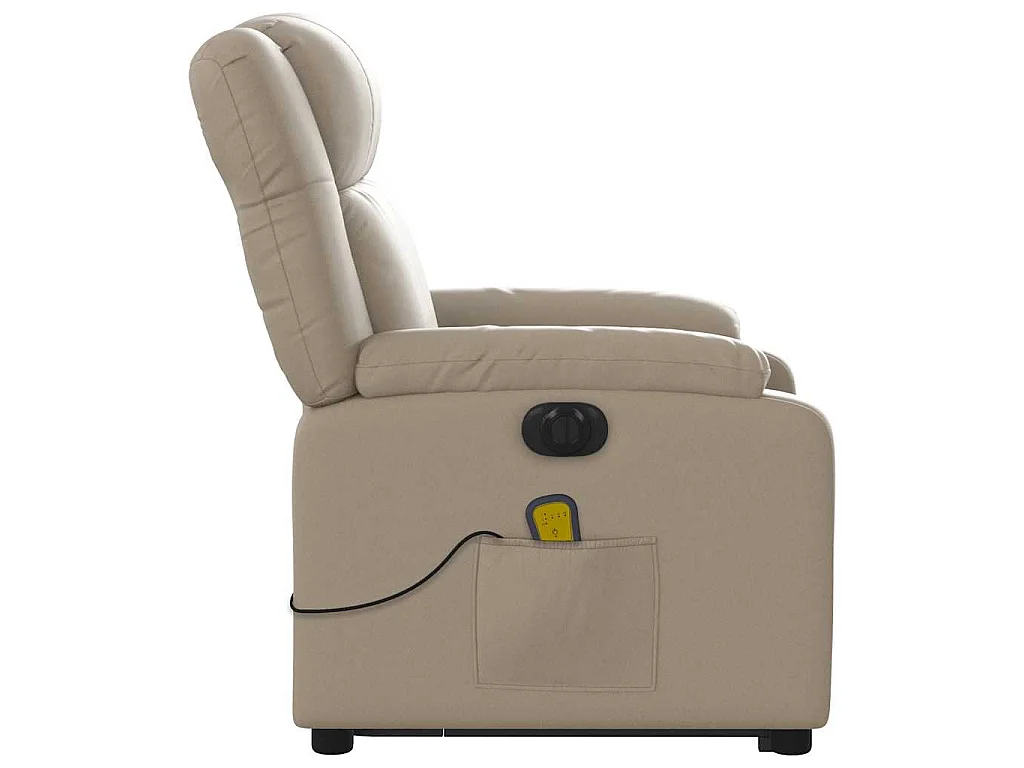 Poltrona Alzapersona Massaggio Elettrica Cappuccino Similpelle