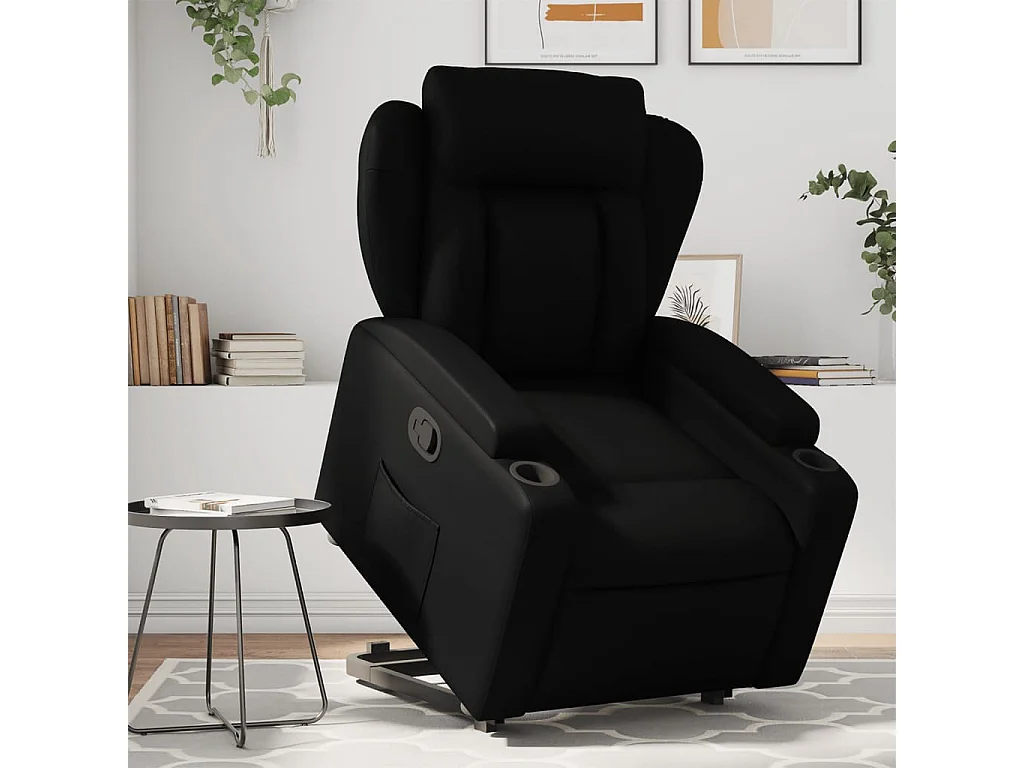 Fauteuil inclinable Noir Similicuir