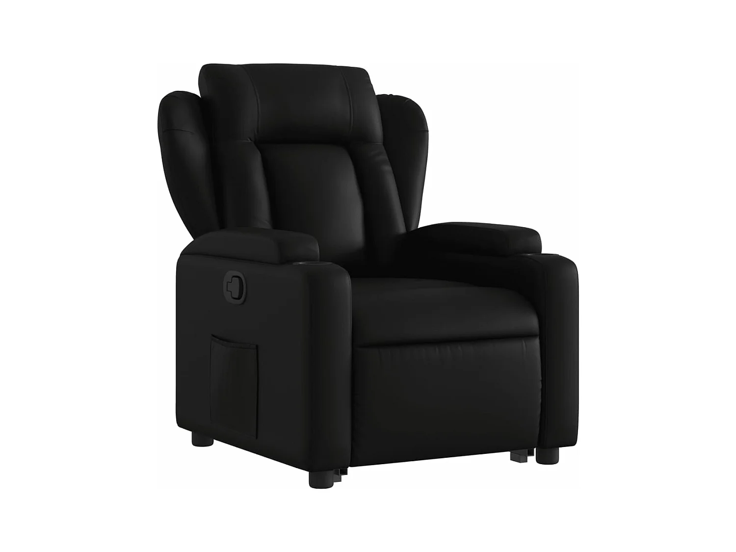 Sillón reclinable elevable cuero artificial negro