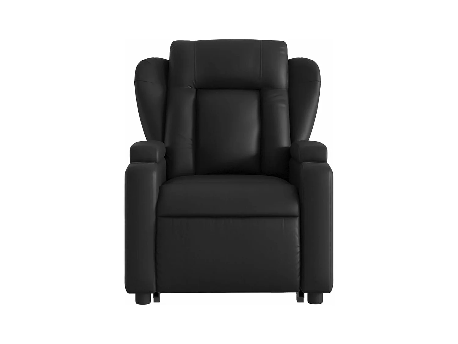 Sillón reclinable elevable cuero artificial negro