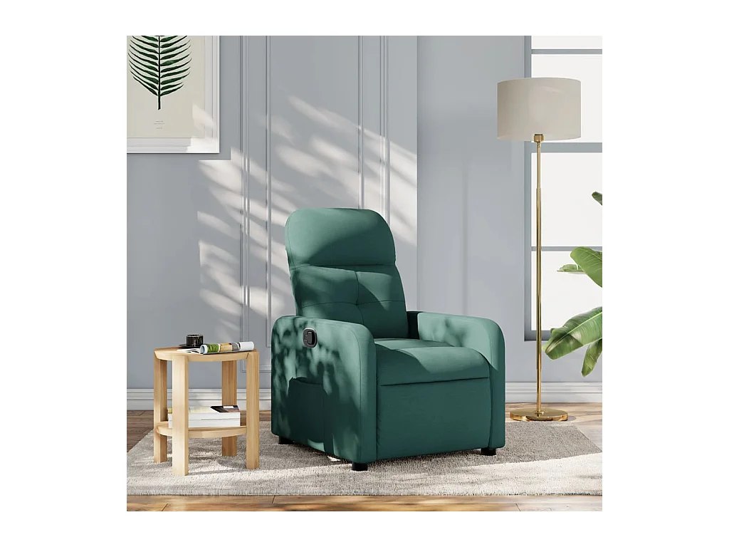 Fauteuil inclinable Vert foncé Tissu
