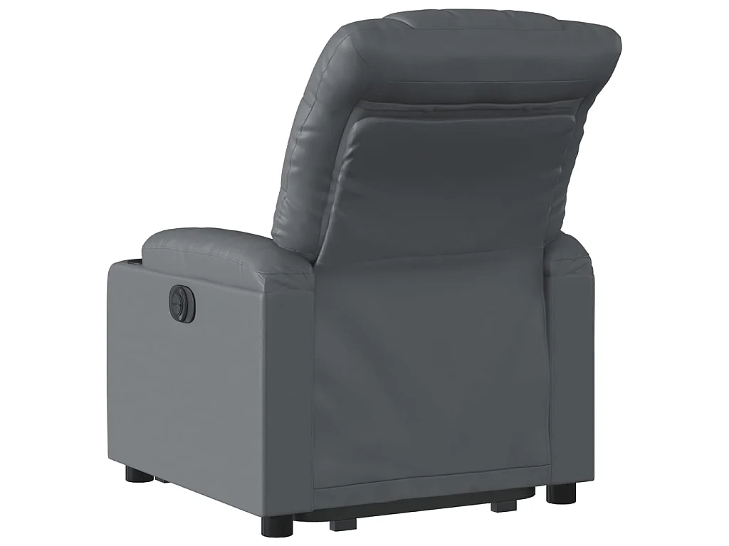 Sta-op-stoel elektrisch kunstleer grijs