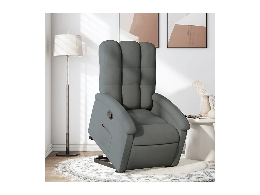 Fauteuil inclinable Gris foncé Tissu