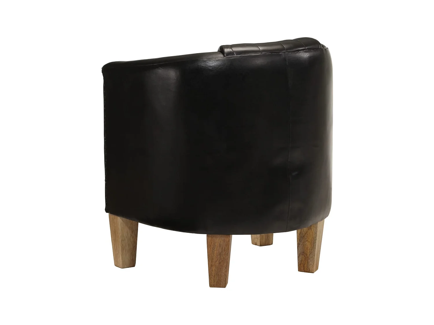 Chaise cabriolet noir cuir véritable