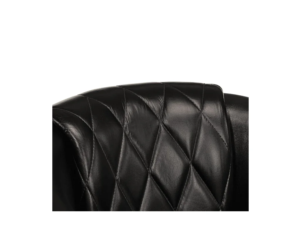 Chaise cabriolet noir cuir véritable