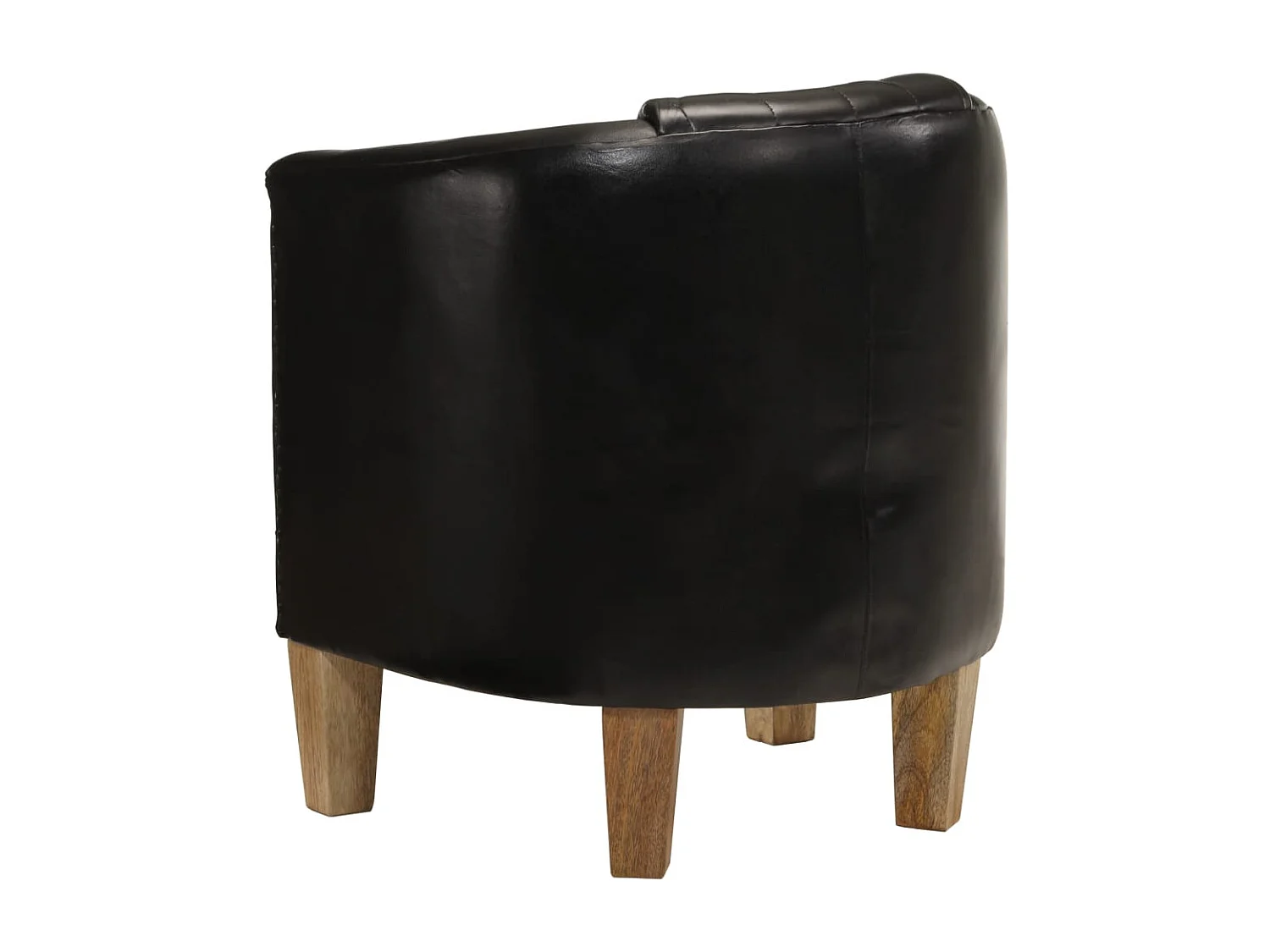 Chaise cabriolet noir cuir véritable