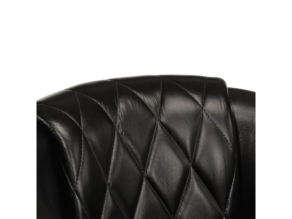 Chaise cabriolet noir cuir véritable
