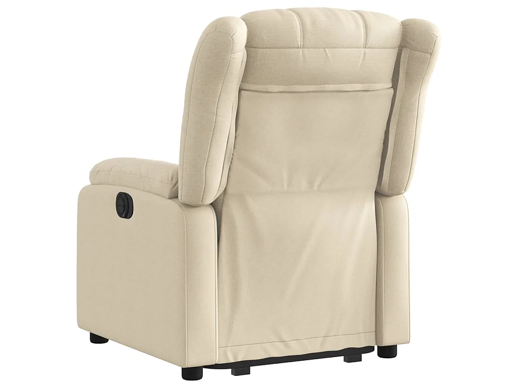Poltrona Alzapersona Reclinabile Crema in Tessuto