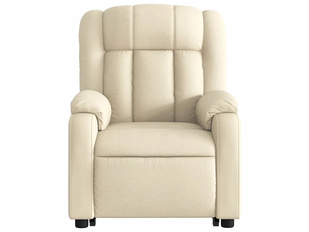 Poltrona Alzapersona Reclinabile Crema in Tessuto