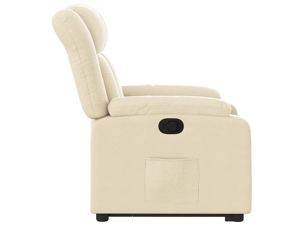 Poltrona Alzapersona Reclinabile Crema in Tessuto