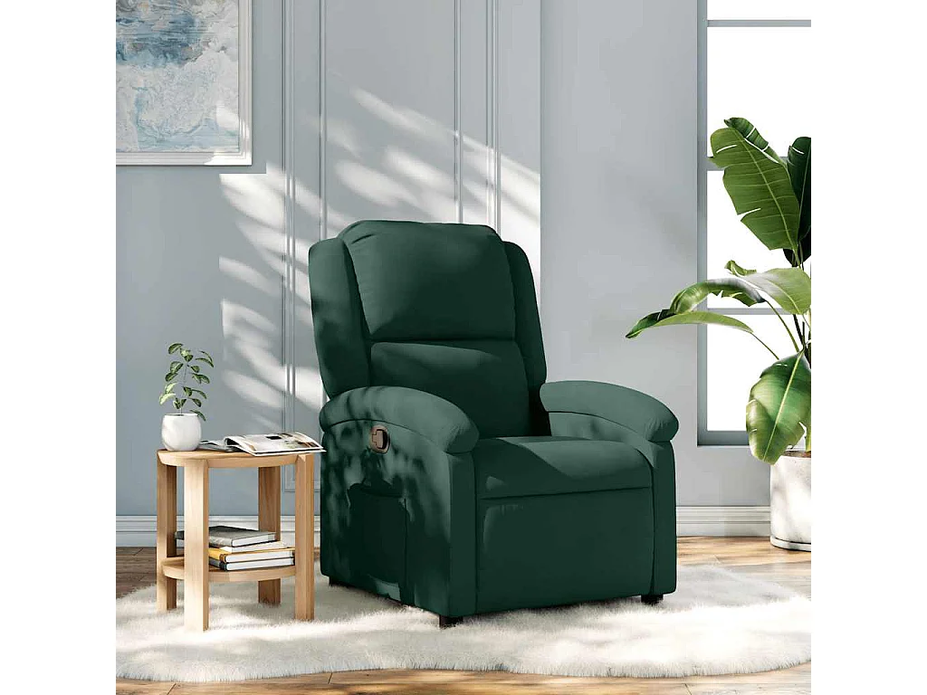 Relaxsessel Dunkelgrün Samt