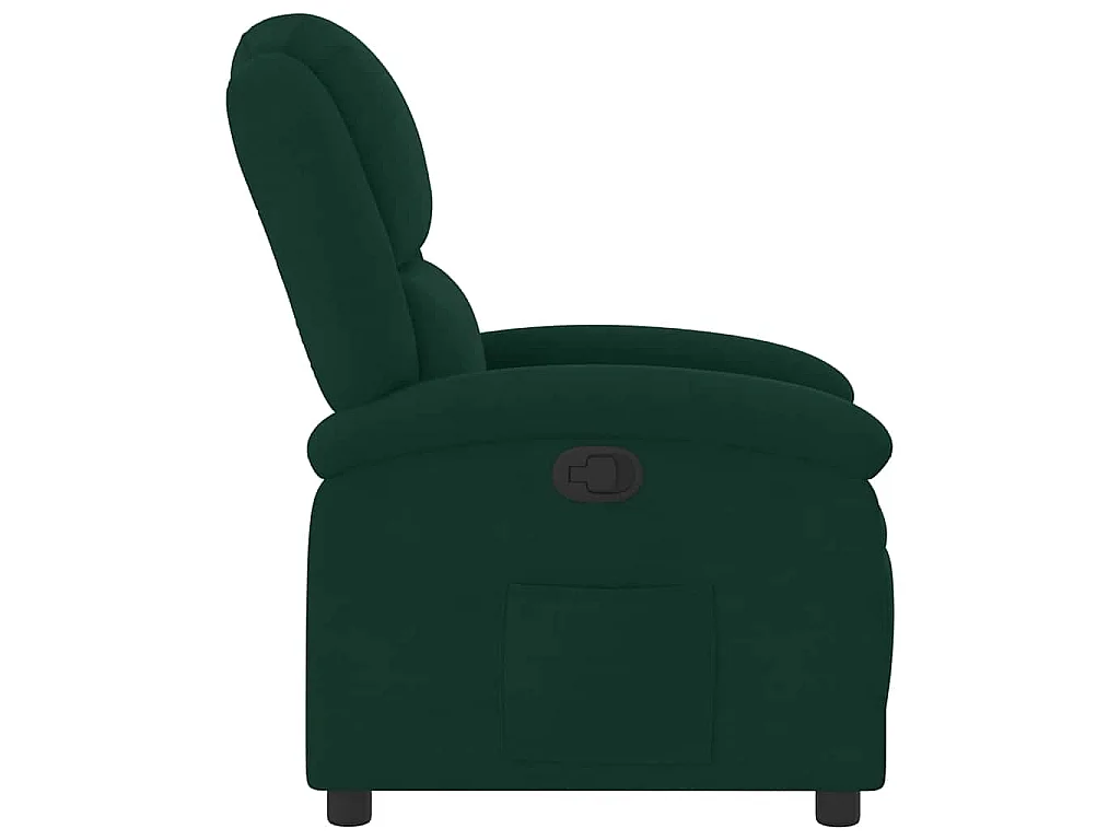 Fauteuil inclinable vert foncé velours