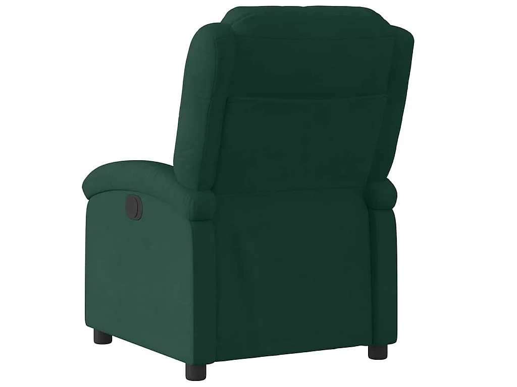 Fauteuil inclinable vert foncé velours