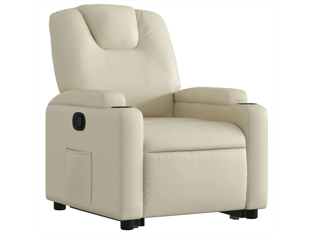 Fauteuil inclinable Crème Similicuir