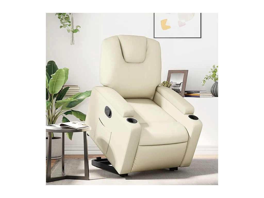 Fauteuil inclinable Crème Similicuir