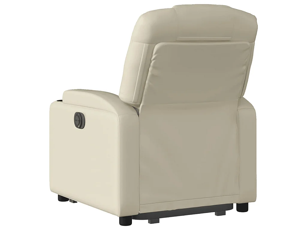 Sta-op-stoel verstelbaar kunstleer crèmekleurig