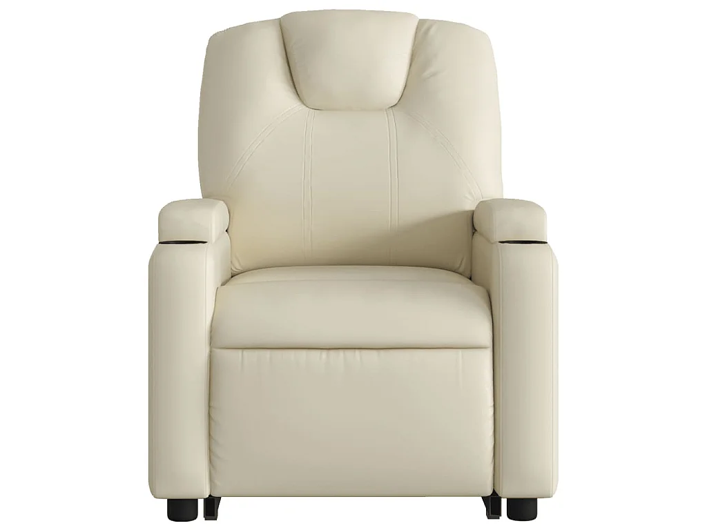 Sta-op-stoel verstelbaar kunstleer crèmekleurig