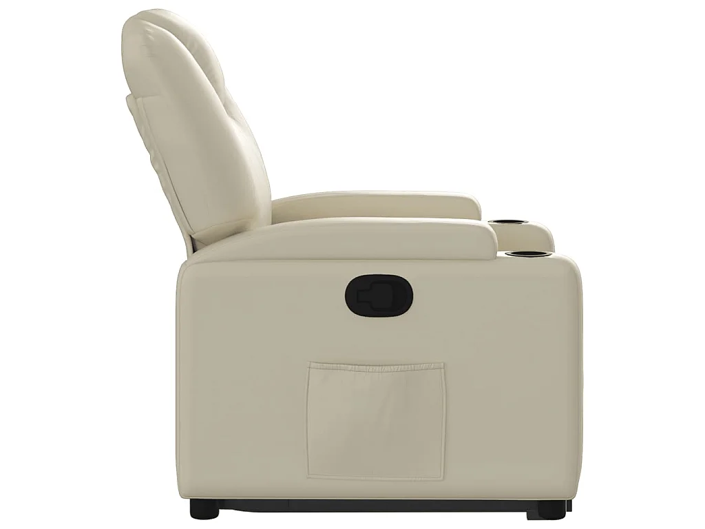 Sta-op-stoel verstelbaar kunstleer crèmekleurig