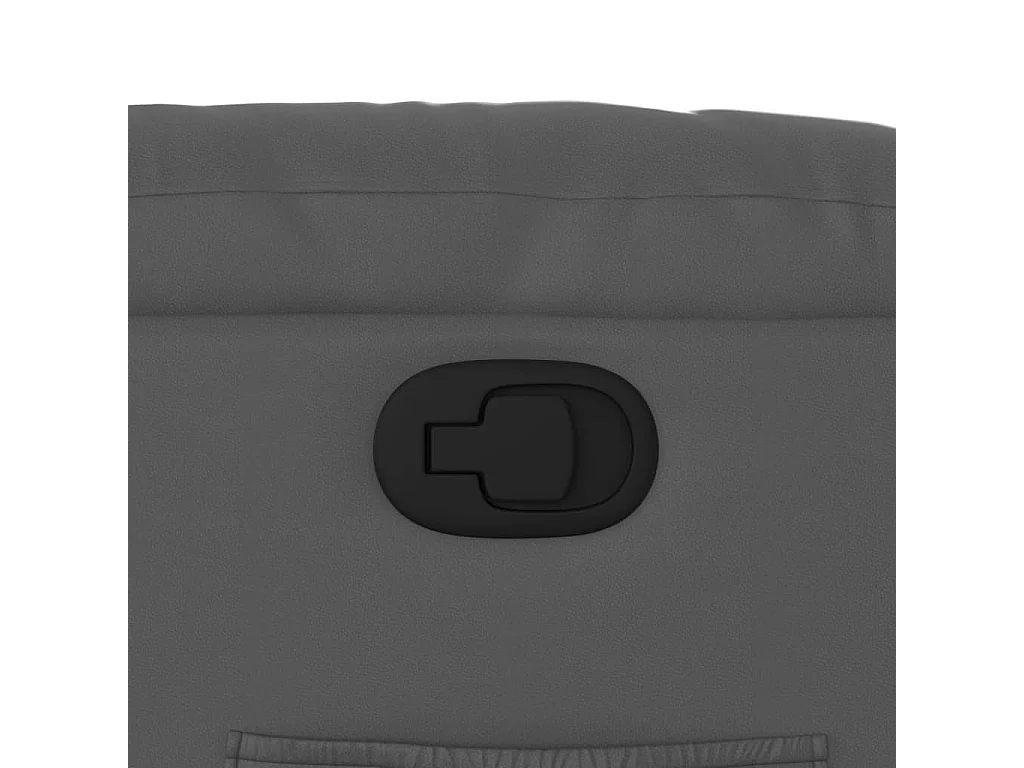 Sillón reclinable de cuero sintético gris