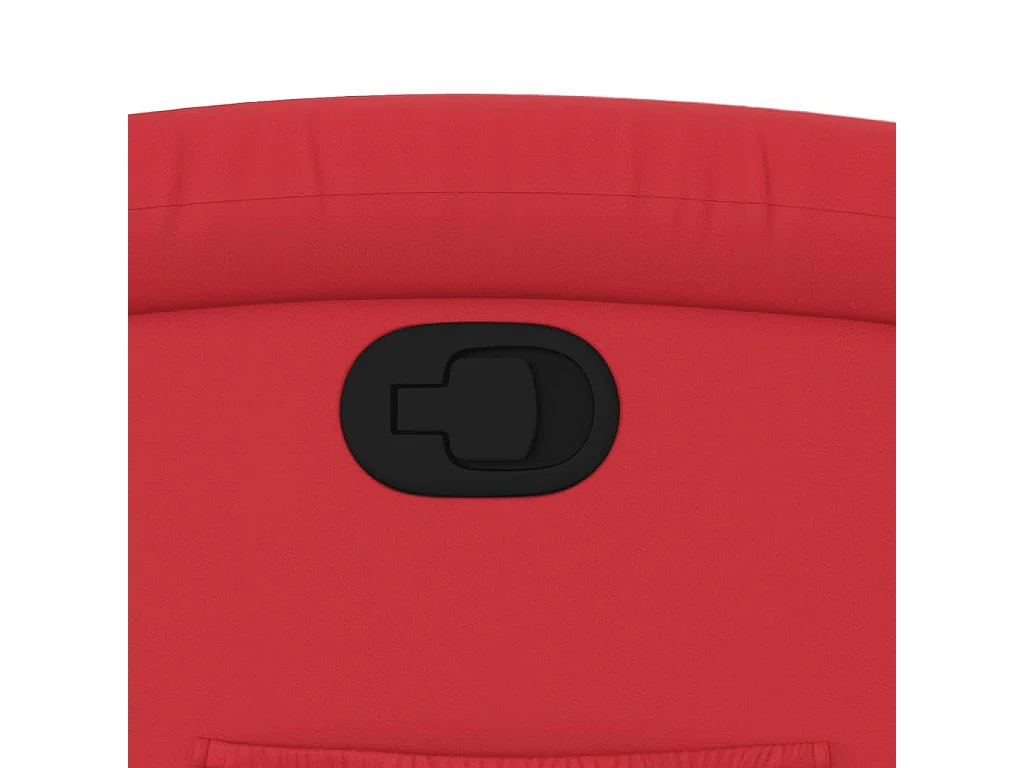 Poltrona reclinável couro artificial vermelho