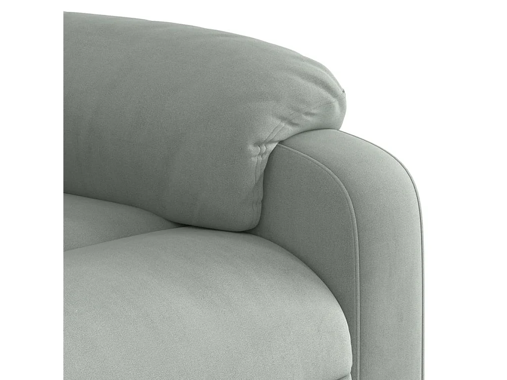 Fauteuil inclinable Gris clair Velours