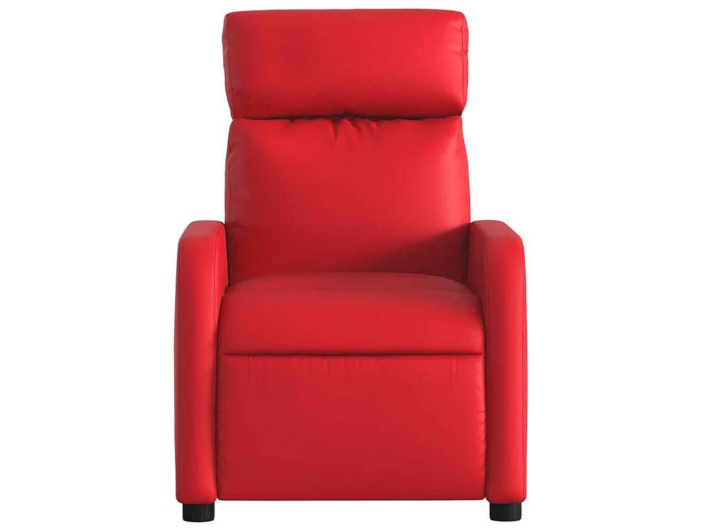 Poltrona Reclinabile Rossa in Similpelle