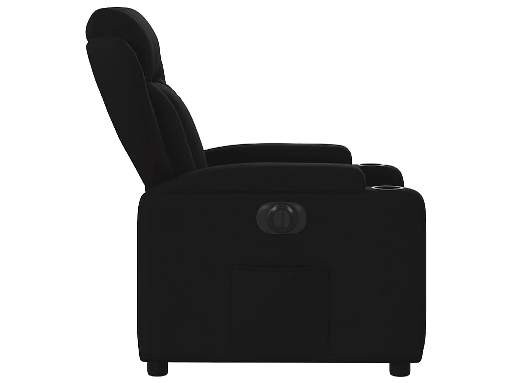 Fauteuil inclinable électrique Noir Tissu