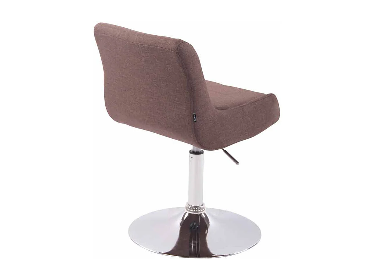 Fauteuil pivotant - Tissu & Antique - Marron - Club
