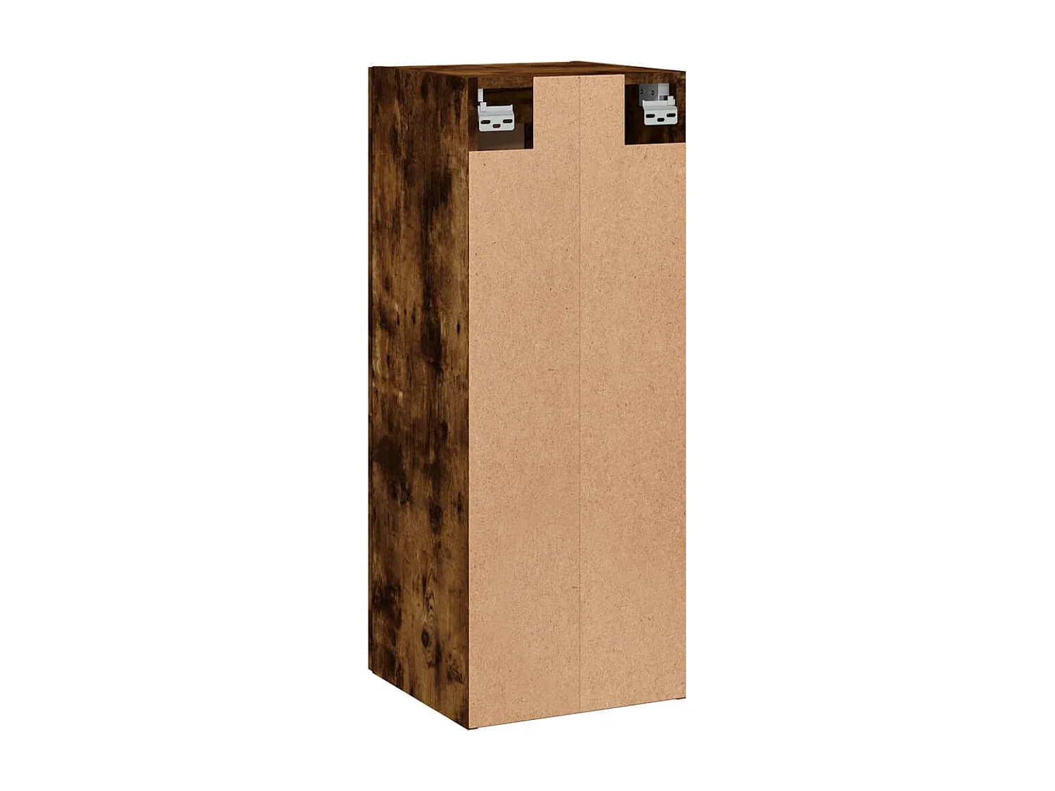 Wandkast 34,5x34x90 cm bewerkt hout gerookt eikenkleurig