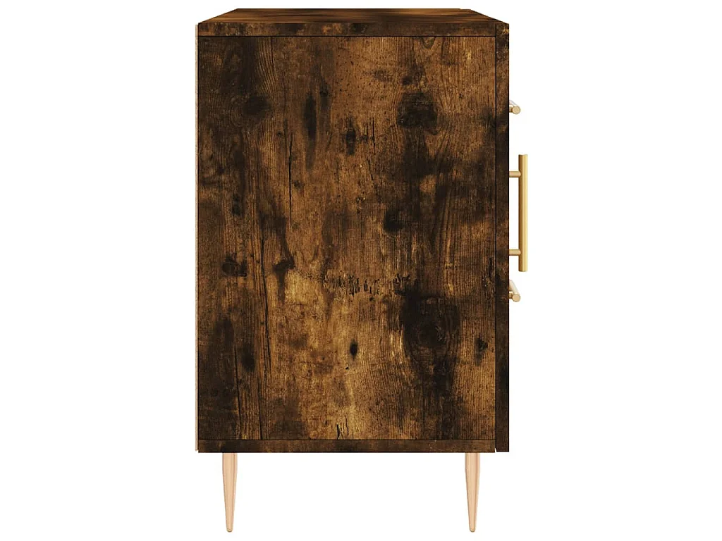 Buffet chêne fumé 100x36x60 cm bois d'ingénierie