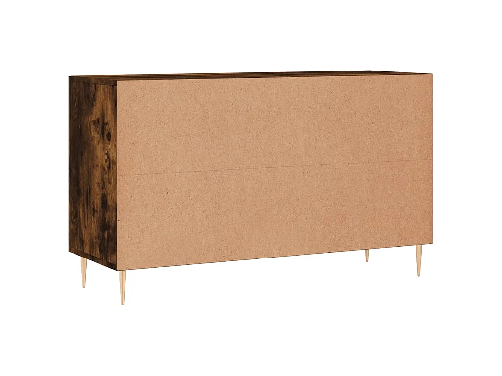 Buffet chêne fumé 100x36x60 cm bois d'ingénierie