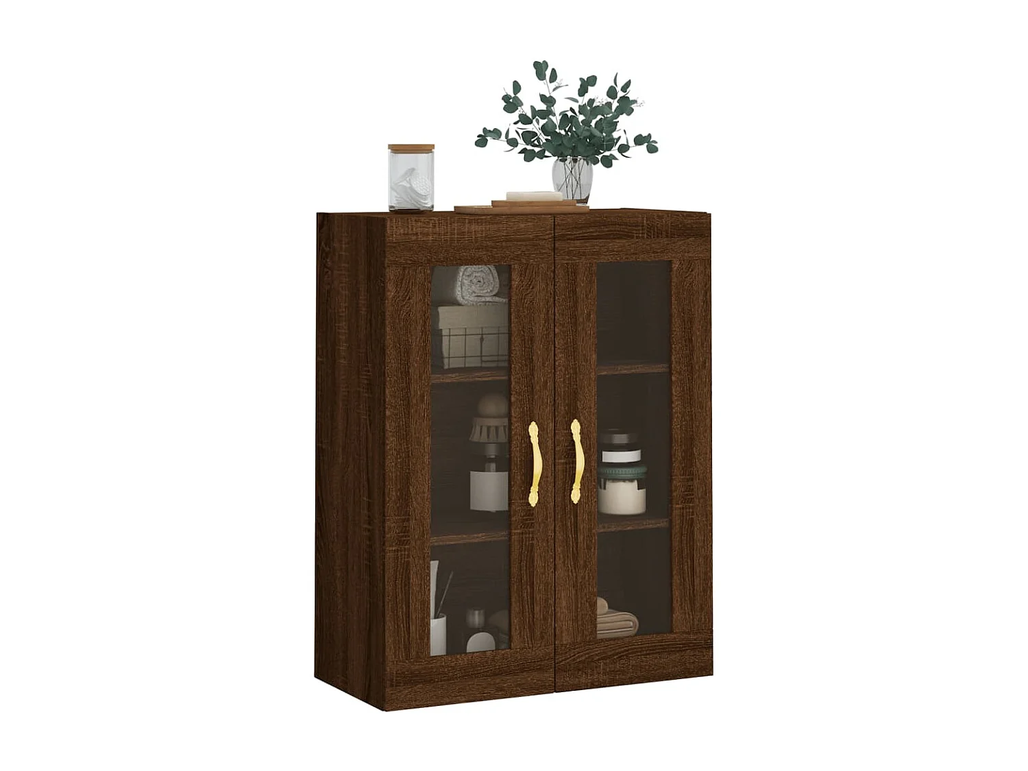 Armoire murale chêne marron 69,5x34x90 cm