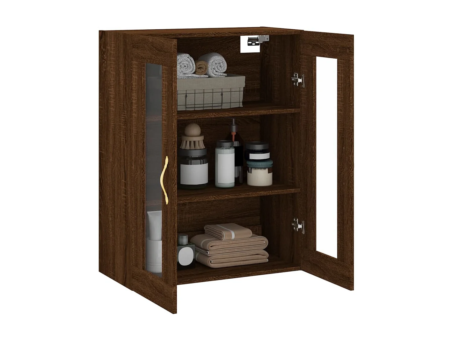 Armoire murale chêne marron 69,5x34x90 cm