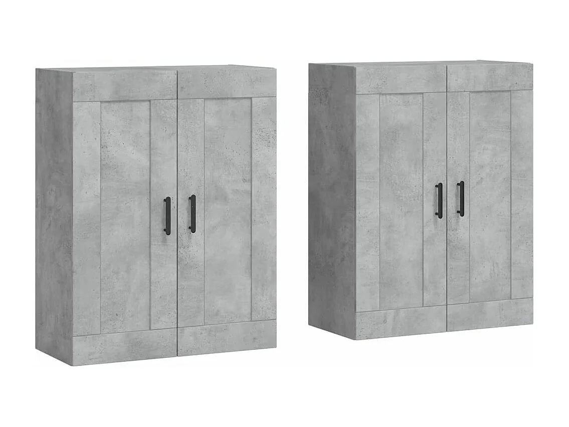 Móveis de parede 2 pcs derivados de madeira cinzento cimento