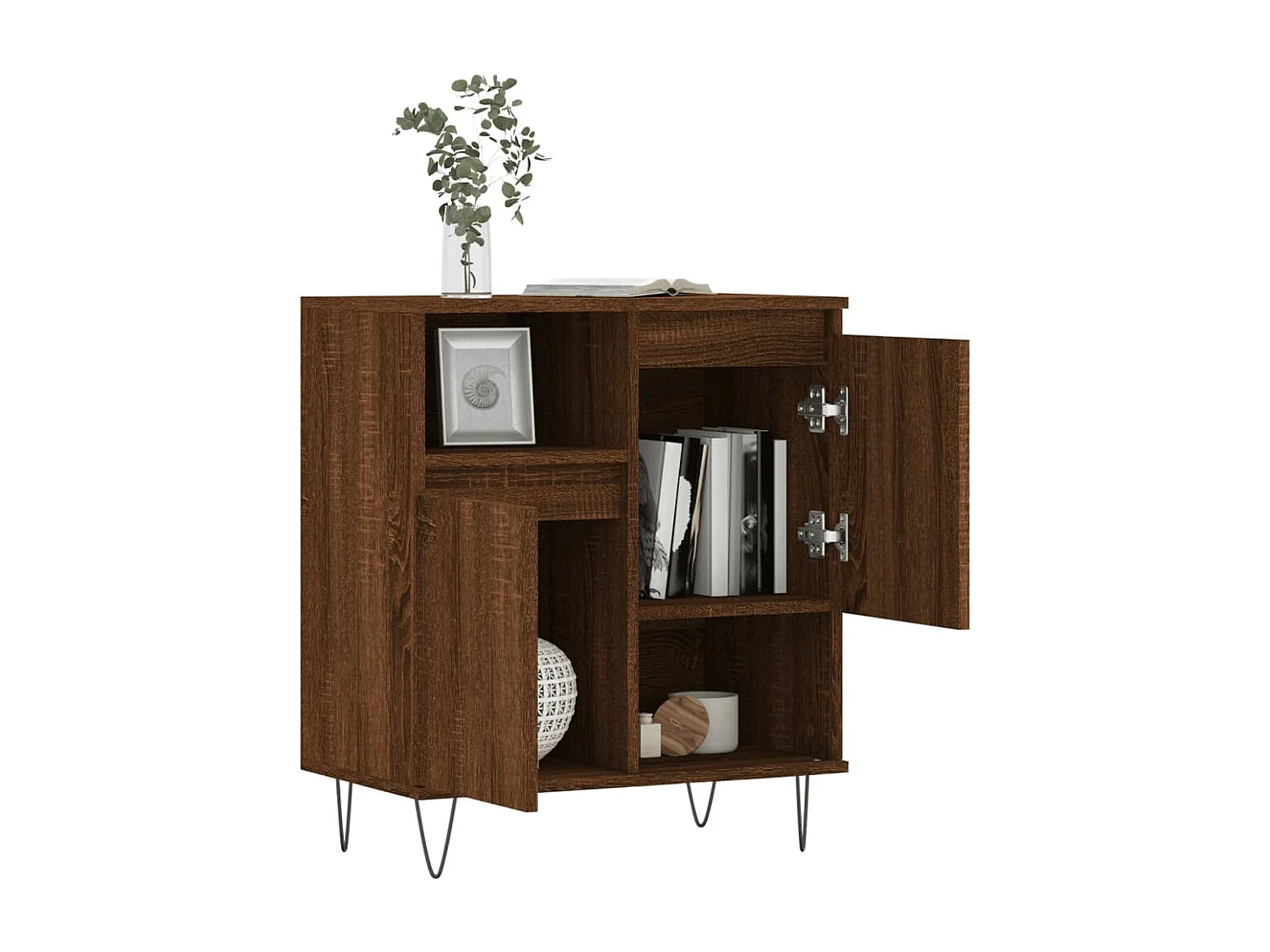 Buffet Chêne marron 60x35x70 cm Bois d'ingénierie