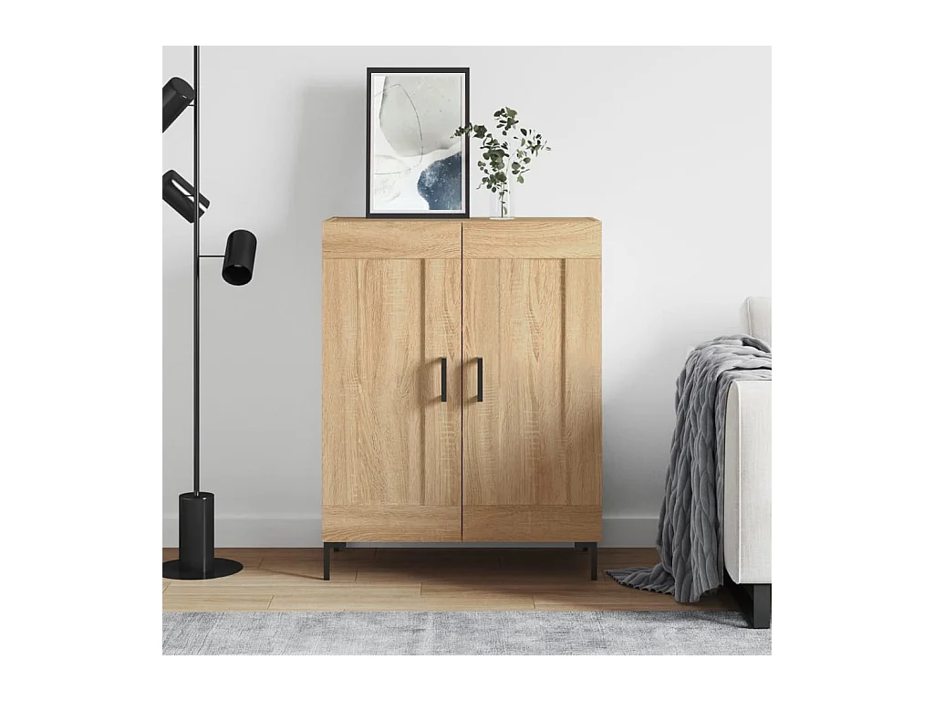 Buffet chêne sonoma 69,5x34x90 cm bois d'ingénierie
