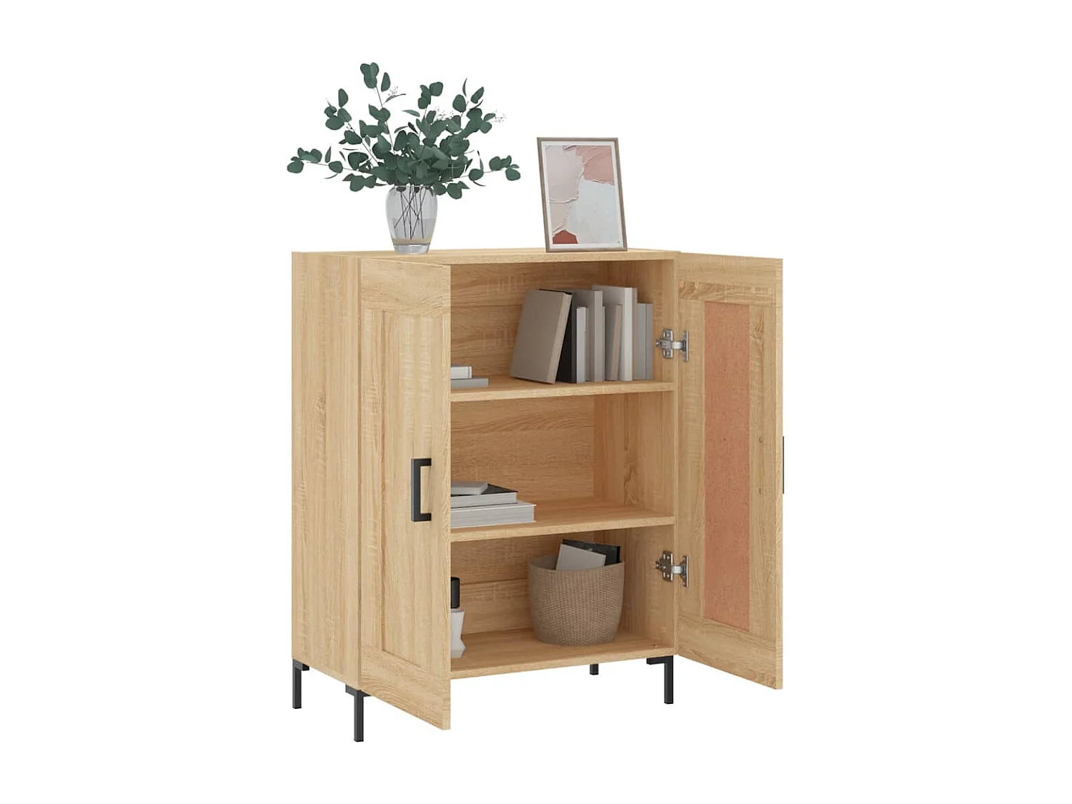Buffet chêne sonoma 69,5x34x90 cm bois d'ingénierie
