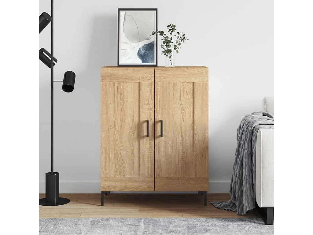 Buffet chêne sonoma 69,5x34x90 cm bois d'ingénierie