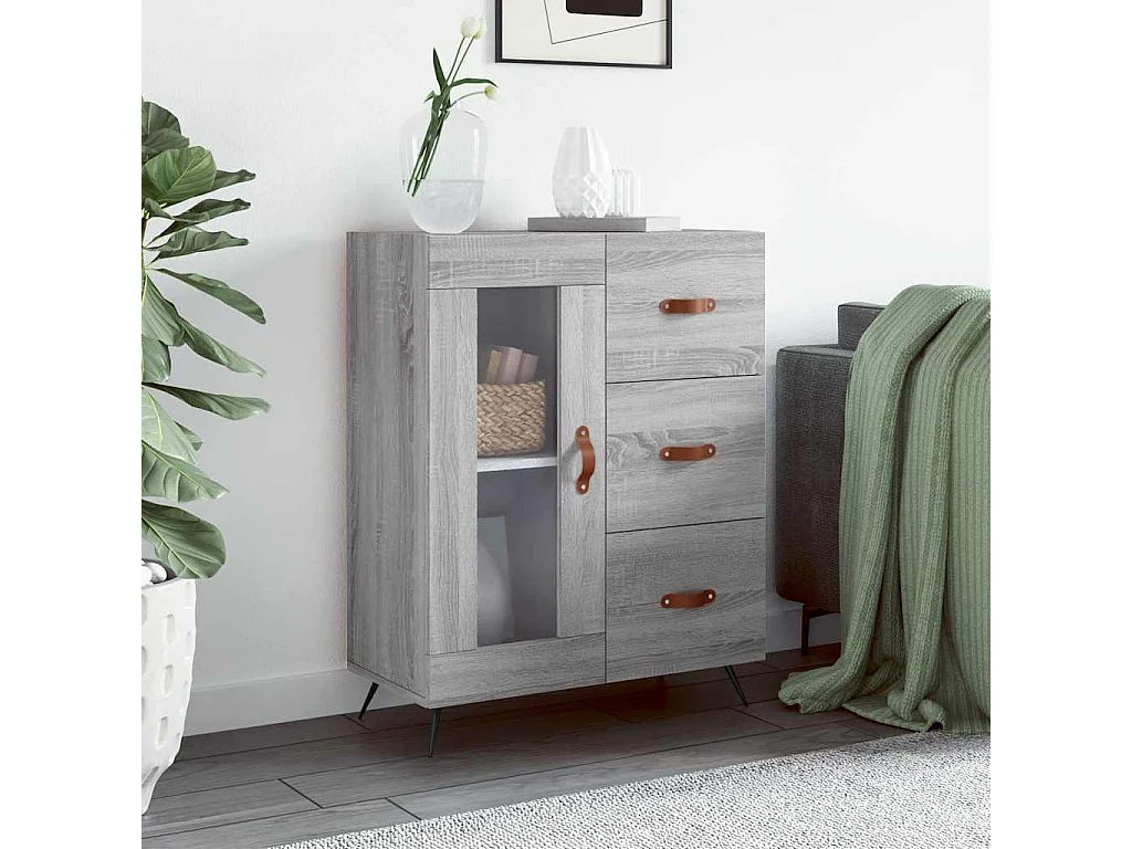 Buffet sonoma gris 69,5x34x90 cm bois d'ingénierie