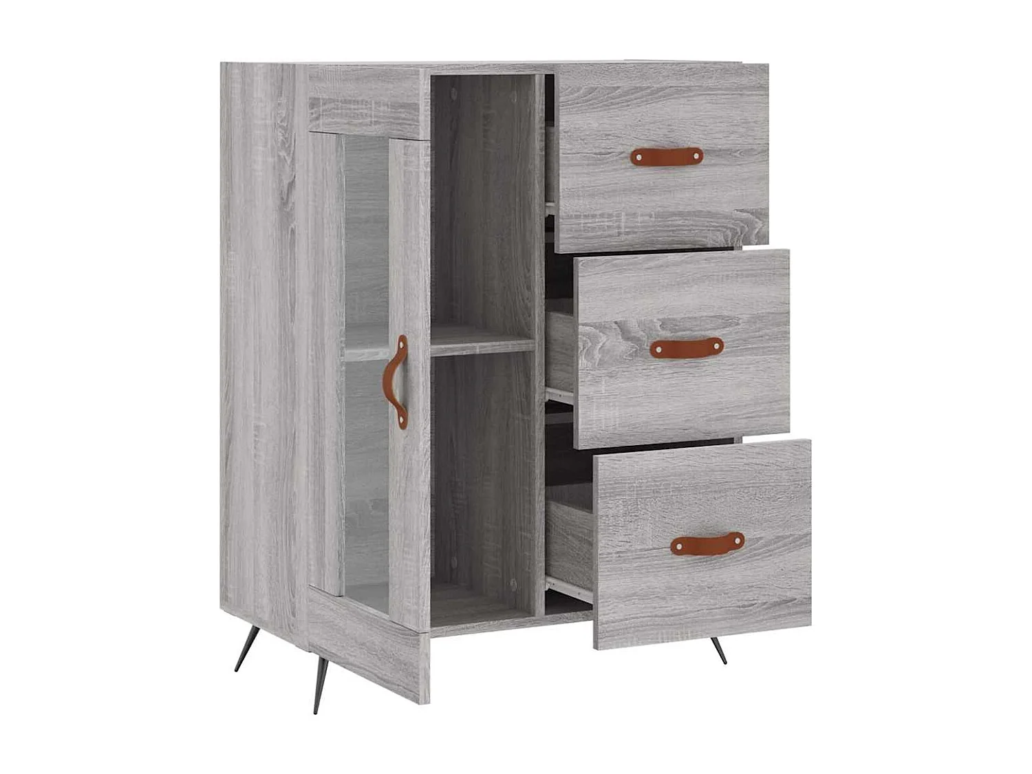 Buffet sonoma gris 69,5x34x90 cm bois d'ingénierie