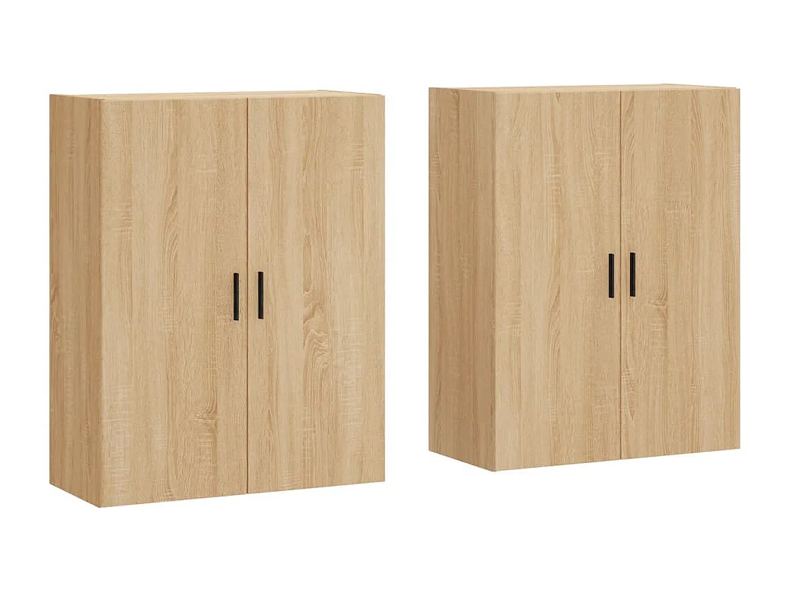 Armoires murales 2 pcs chêne sonoma 69,5x34x90 cm