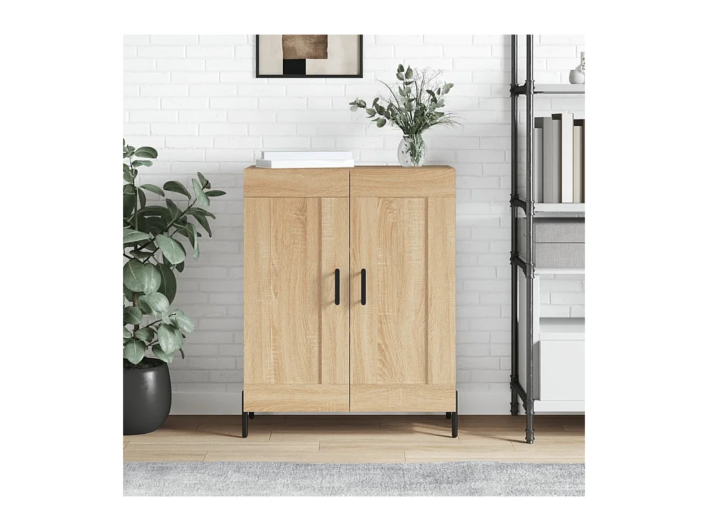 Buffet chêne sonoma 69,5x34x90 cm bois d'ingénierie
