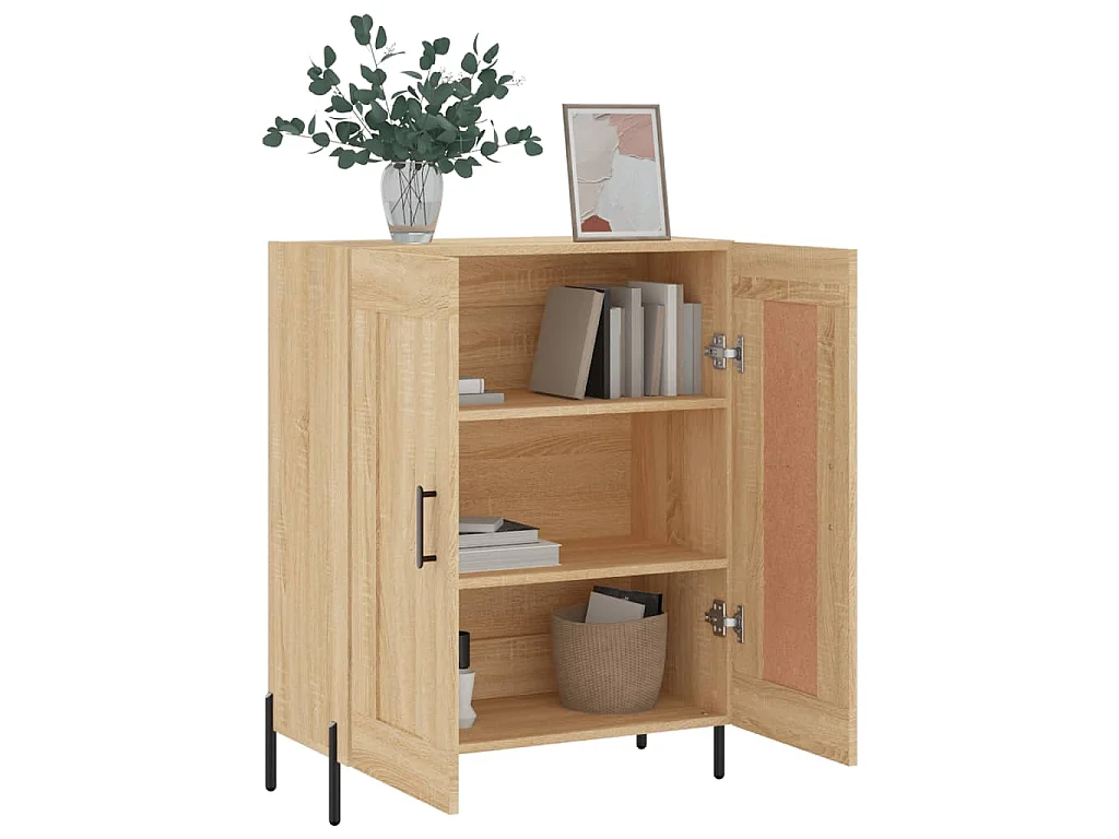 Dressoir 69,5x34x90 cm bewerkt hout sonoma eikenkleurig