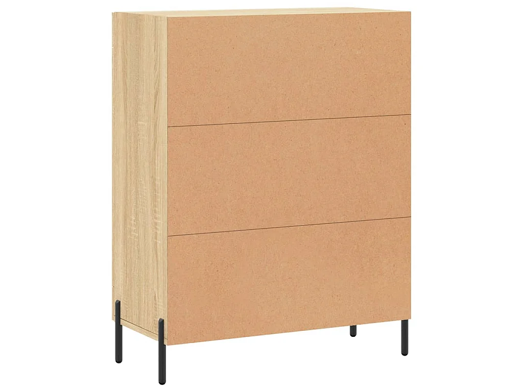 Dressoir 69,5x34x90 cm bewerkt hout sonoma eikenkleurig