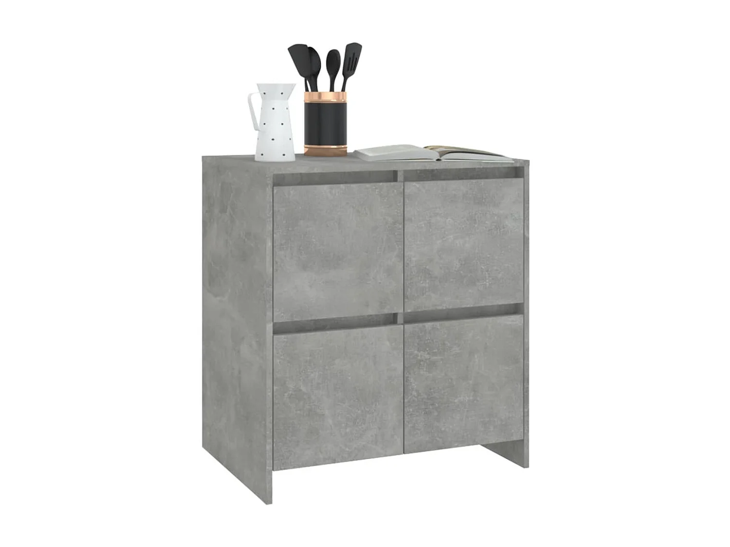 Sideboards 2 Stk. Betongrau 70x41x75 cm Holzwerkstoff