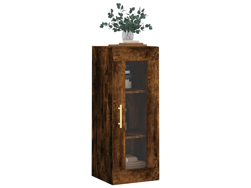 Armoire murale chêne fumé 34,5x34x90 cm